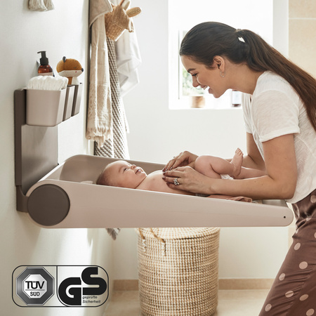 LEANDER WALLY™- Przewijak montowany na ścianie, CAPPUCCINO