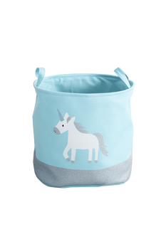 Kosz pojemnik na zabawki dla dzieci 40x40 niebieski, jednorożec