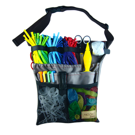 Organizer animatora mały szary z czarnym paskiem