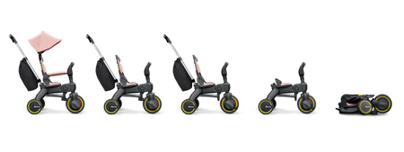 Doona - Składany Rowerek Trójkołowy Liki S3 - Blush Pink