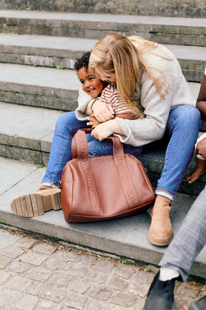 Childhome Torba do wózka Mommy Club Vegan Leather Dark Brown