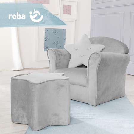 roba fotel dziecięcy Lil Sofa szary
