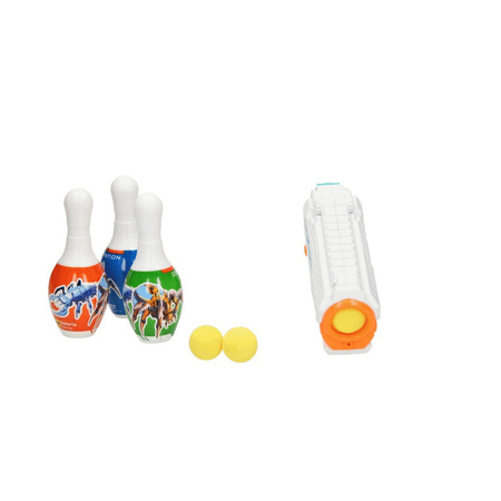 Toi-Toys FOAM STRIKEX Zestaw pistolet na wodę i piłki + 3 pachołki
