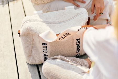 Childhome Torba do wózka Mommy Club Signature Teddy White