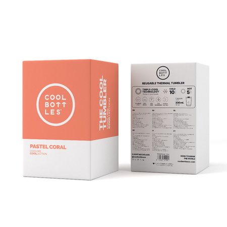Cool Bottles Kubek termiczny 330 ml Pastel Coral