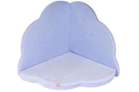 MeowBaby® Mata do Zabawy 160x160cm dla Dziecka Chmurka Składana, Błękitna