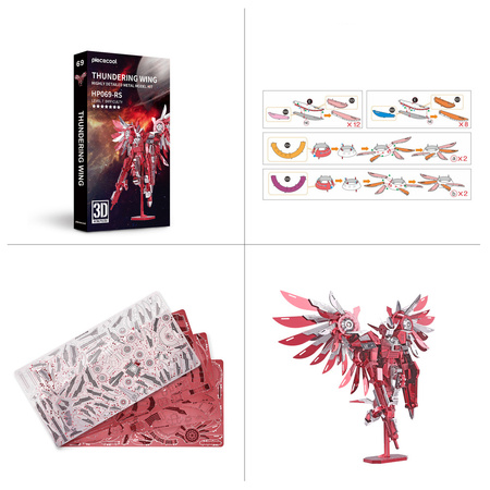 Piececool Puzzle Metalowe Model 3D - Mech Robot "Thundering Wings"