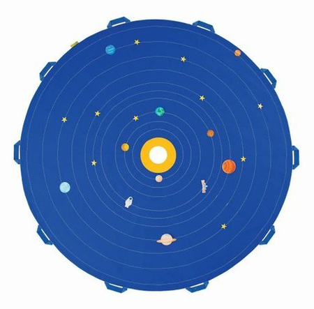 Zestaw Chusta Edukacyjna Układ Słoneczny AKSON + 21 elementów