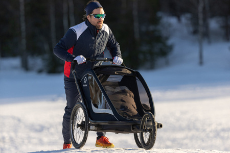 Hamax - Przyczepka rowerowa BREEZE ONE - Navy/cream