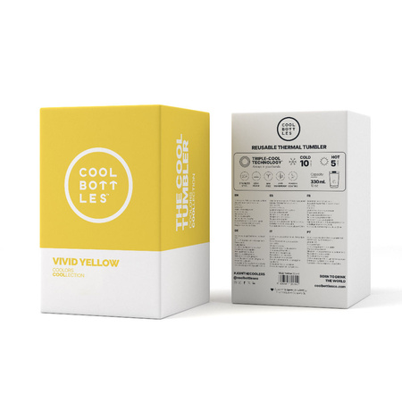 Cool Bottles Kubek termiczny 330 ml Vivid Yellow