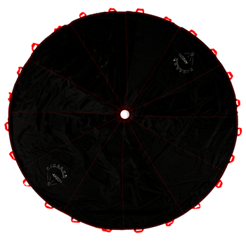 Spadochron Animacyjny Halloween 3m pomarańczowe uchwyty