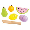 Drewniane owoce do krojenia
