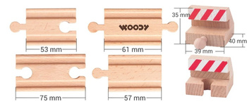 Tory i blokady kolejowe - 6 szt.