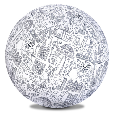 Piłka Balonowa do kolorowania XXL Akson seria miasta: WROCŁAW