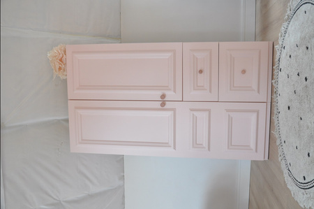 Różowa szafa z szufladami ,ponadczasowa garderoba dla dzieci Frankie