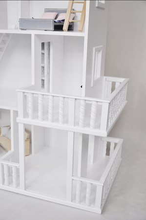 Przepiękny unikatowy domek dla lalek, duży z poddaszem, Elizabeth We made it