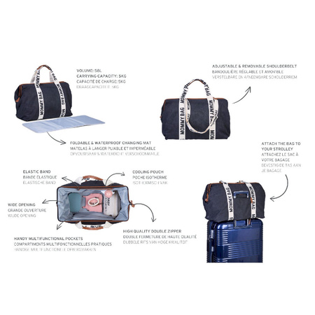 Childhome Torba Mommy Bag Signature Czarna