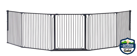 Baby Dan - Bramka ochronna zewnętrzna Carl Wide 3X, czarna