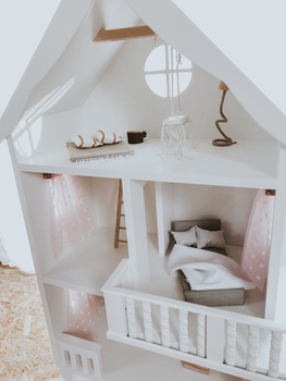 Mini mebelki dla lalek z drewna, do domku myszek