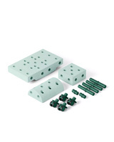 Miętowy || Ocean Mint / Forest Green || Piaskowoszary