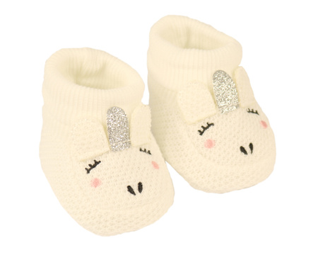 Dzianinowe buty białe dla lalki Antonio Juan