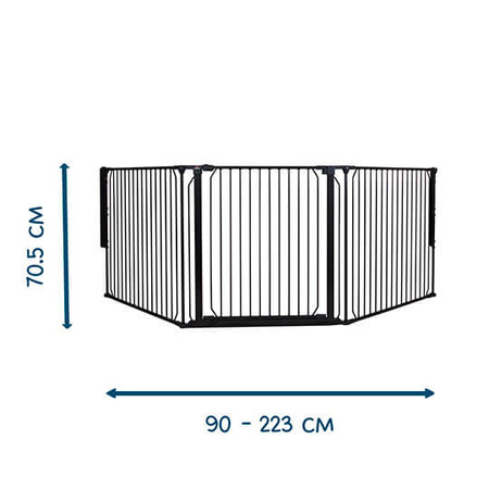 Baby Dan - Bramka ochronna zewnętrzna Carl Wide X, czarna