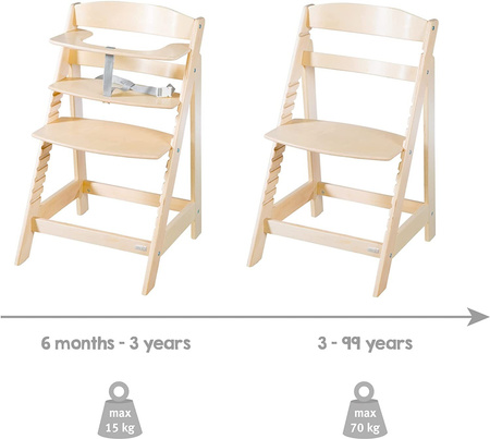 Roba drewniane krzesełko Sit Up Flex naturalne