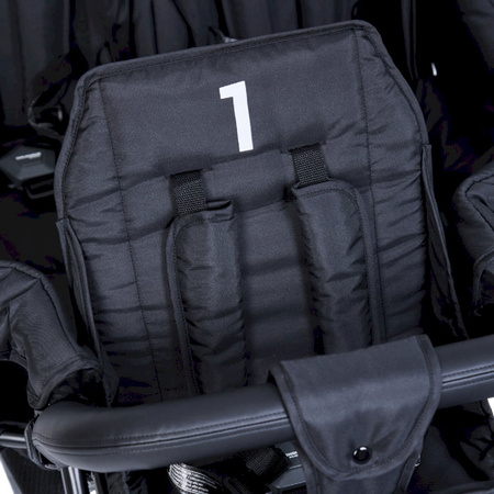 Childhome Wózek trzyosobowy Triplet Black