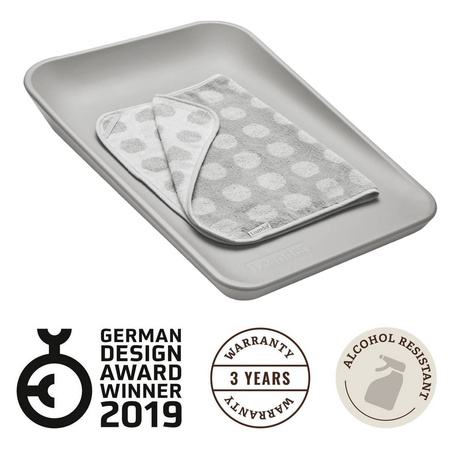 LEANDER - mata do przewijania MATTY™, pearl grey