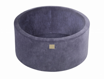Basen okrągły velvet 40cm szaroniebieski