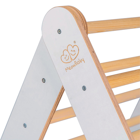 MeowBaby® Montessori drewniana drabinka dla dziecka, szara