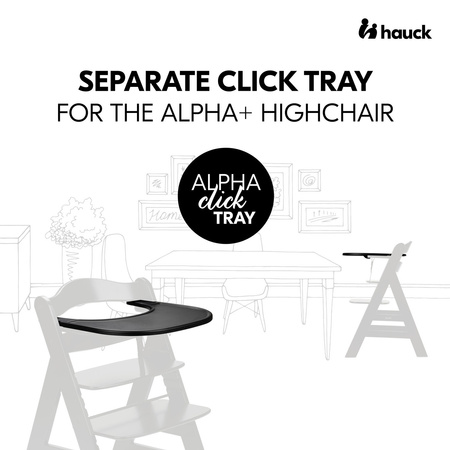 hauck tacka Alpha Click Tray Black