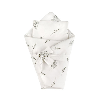 Rożek niemowlęcy 75x75 kołderka i poduszka 2w1 Zielone gałązki