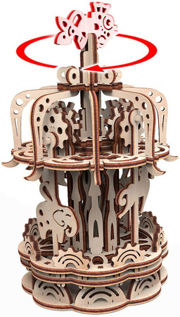 Mr.Playwood Drewniane Puzzle 3D - Karuzela S