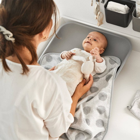 LEANDER - mata do przewijania MATTY™, pearl grey