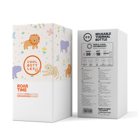 Cool Bottles Butelka termiczna Kiddies 350 ml Roar Time