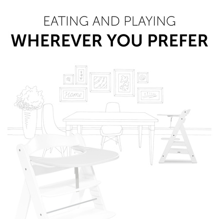 hauck tacka Alpha Click Tray - White