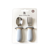 Sztućce - zestaw widelec i łyżka dla najmłodszych, jasnoszary JackOJuno