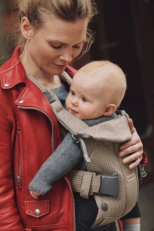 BABYBJORN ONE AIR 3D MESH - nosidełko, Szary Beż
