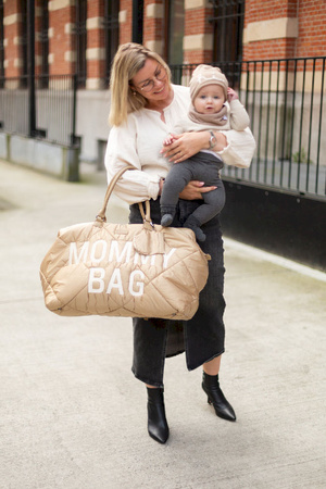 Childhome Torba Mommy Bag Pikowana Beżowa