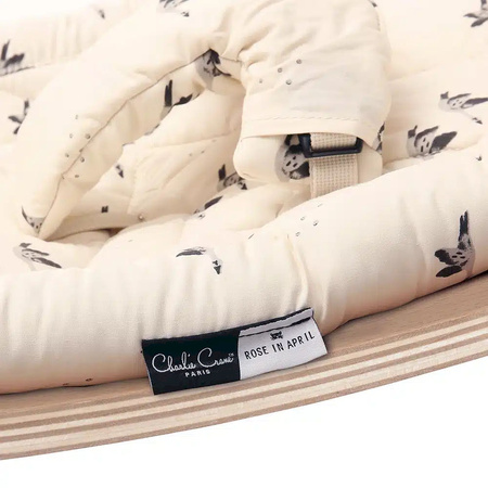 Charlie Crane Leżaczek Levo buk Goose Rose in April Fawn