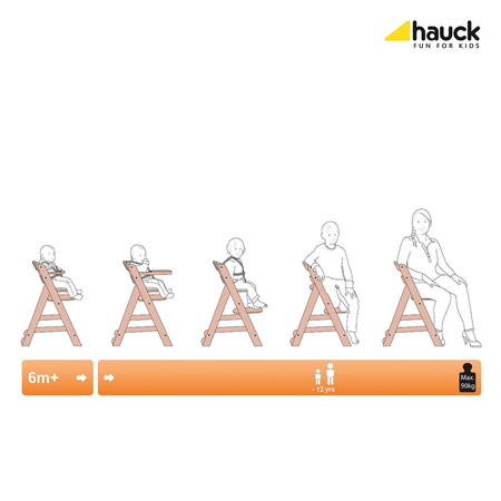 hauck krzesełko Beta+ White-washed