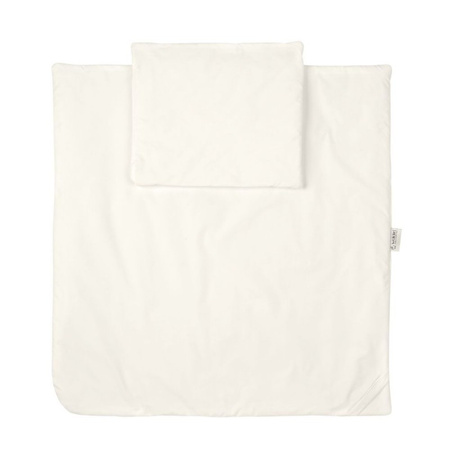 Rożek niemowlęcy 75x75 kołderka i poduszka 2w1 Ecru Basic