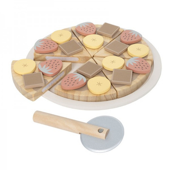 Drewniana pizza deserowa do krojenia,  JABADABADO