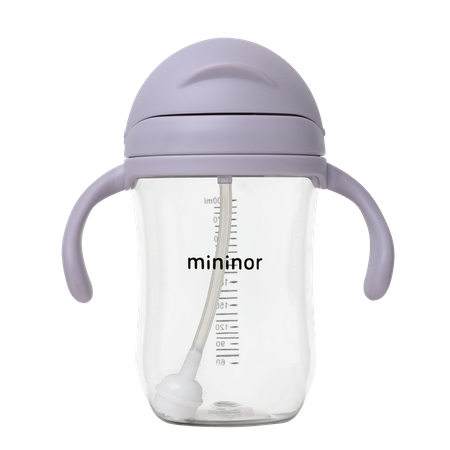 Mininor Butelkaze słomką 330 ml Lilac Flower
