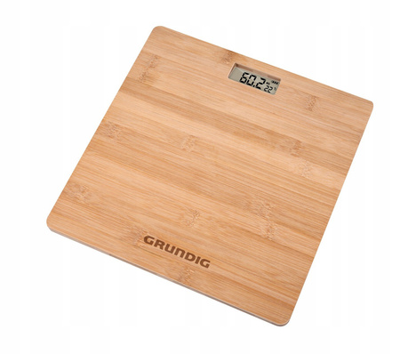 Grundig waga łazienkowa z naturalnego bambusa
