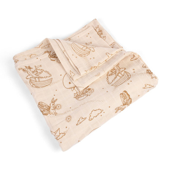Filibabba Pieluszka muślinowa 120 x 120 cm GOTS Dreamy Adventurers