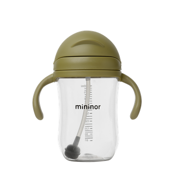 Mininor Butelkaze słomką 330 ml Moss Green