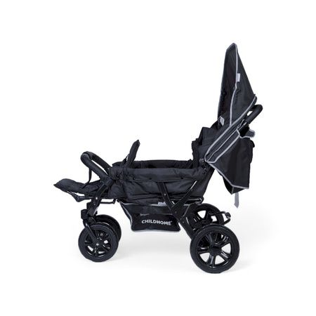 Childhome Wózek trzyosobowy Triplet Black