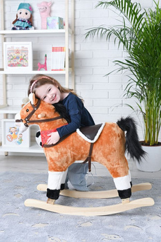 Gniady Konik interaktywny na biegunach